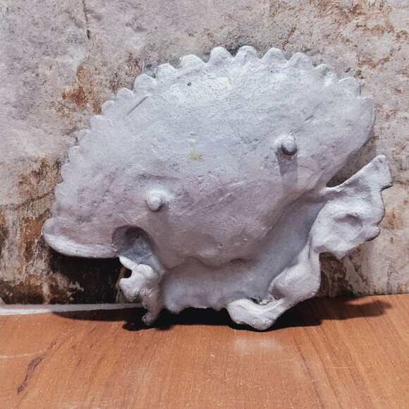 Vintage Cast Metal Trinket Dish Feather Fan Boudoir Lady - Picture 2 of 11